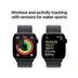 Apple Watch Series 10 GPS + Cellular 42mm Aluminium Case met Ink Sport Loop Zwart
