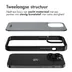 Accezz Rugged Frosted Backcover iPhone 14 Pro Zwart