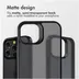Accezz Rugged Frosted Backcover iPhone 14 Pro Zwart