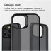 Accezz Rugged Frosted Backcover iPhone 14 Pro Zwart