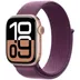 Apple Watch Series 10 GPS + Cellular 42mm Aluminium Case met Plum Sport Loop Roze