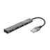 Trust Halyx Aluminium 4-Port Mini USB Hub Zilver