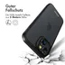 Accezz Rugged Frosted Backcover iPhone 15 Zwart