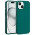 Accezz Liquid Silicone Backcover met MagSafe voor Apple iPhone 15 Donkergroen