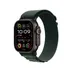 Apple Watch Ultra 2 GPS + Cellular 49mm Titanium Case met Dark Green Alpine Loop - Large Zwart