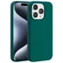 Accezz Liquid Silicone Backcover met MagSafe voor Apple iPhone 15 Pro Donkergroen