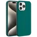 Accezz Liquid Silicone Backcover met MagSafe voor Apple iPhone 15 Pro Max Donkergroen