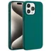 Accezz Liquid Silicone Backcover met MagSafe voor Apple iPhone 15 Pro Max Donkergroen