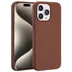 Accezz Liquid Silicone Backcover met MagSafe voor Apple iPhone 15 Pro Max Bruin