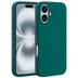 Accezz Liquid Silicone Backcover met MagSafe voor Apple iPhone 16 Donkergroen