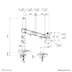 Neomounts DS60-600BL1