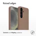 Accezz Liquid Silicone Backcover met MagSafe voor Samsung Galaxy S24 Lichtbruin