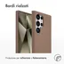 Accezz Liquid Silicone Backcover met MagSafe voor Samsung Galaxy S24 Ultra Lichtbruin