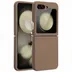 Accezz Liquid Silicone Backcover met MagSafe voor Samsung Galaxy Z Flip 5 Lichtbruin