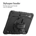 Accezz Rugged Backcover met schouderstrap Samsung Galaxy Tab S9 Ultra Zwart