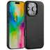Accezz MagSafe Leather Backcover voor iPhone 16 Pro Zwart