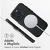 Accezz MagSafe Leather Backcover voor iPhone 16 Pro Zwart