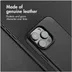 Accezz MagSafe Leather Backcover voor iPhone 16 Pro Max Zwart