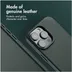 Accezz MagSafe Leather Backcover voor iPhone 16 Pro Max Donkergroen