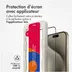 Accezz Gehard Glas Full Cover Screenprotector met applicator iPhone 15 Pro Transparant