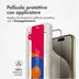 Accezz Gehard Glas Full Cover Screenprotector met applicator iPhone 15 Pro Transparant