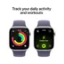 Apple Watch Series 11 GPS + Cellular 42mm Silver Aluminium Case met Purple Fog Sport Band - M/L Zilver