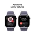 Apple Watch Series 11 GPS + Cellular 42mm Silver Aluminium Case met Purple Fog Sport Band - M/L Zilver