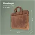 Accezz Leather Laptoptas 16 inch Bruin