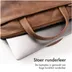 Accezz Leather Laptoptas 16 inch Bruin