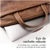 Accezz Leather Laptoptas 16 inch Bruin