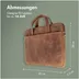 Accezz Leather Laptoptas 16 inch Bruin