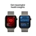 Apple Watch Series 11 GPS + Cellular 42mm Natural Titanium Case met Natural Milanese Loop Titanium