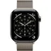 Apple Watch Series 11 GPS + Cellular 42mm Natural Titanium Case met Natural Milanese Loop Titanium