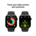 Apple Watch Series 11 GPS + Cellular 42mm Slate Titanium Case met Black Sport Band - M/L Titanium