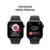 Apple Watch Series 11 GPS + Cellular 42mm Slate Titanium Case met Black Sport Band - M/L Titanium