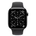 Apple Watch Series 11 GPS + Cellular 42mm Slate Titanium Case met Black Sport Band - M/L Titanium