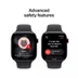 Apple Watch Series 11 GPS + Cellular 46mm Jet Black Aluminium Case met Black Sport Band - M/L Zwart