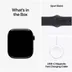 Apple Watch Series 11 GPS + Cellular 46mm Jet Black Aluminium Case met Black Sport Band - M/L Zwart