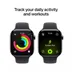 Apple Watch Series 11 GPS + Cellular 46mm Slate Titanium Case met Black Sport Band - S/M Titanium