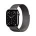 Apple Watch Series 11 GPS + Cellular 46mm Slate Titanium Case met Slate Milanese Loop - M/L Titanium