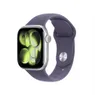 Apple Watch Series 11 GPS 46mm Silver Aluminium Case met Purple Fog Sport Band - S/M Zilver