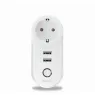 Marmitek POWER SI - Smart Wi-Fi power plug - 15A | 2 USB | on/off manual & automatic | energy meter | G plug Wit