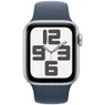 Apple Watch SE (2022) 4G 40mm Zilver Aluminium Sportband S/M Stormblauw