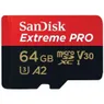 SanDisk MicroSDXC Extreme PRO 64GB 200/90 mb/s - A2 - V30 - SDA - Rescue Pro DL 2Y