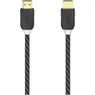 Hama High-speed HDMI-kabel, Ethernet, stof, verguld, zwart, 1,5 m display 24 st