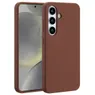 Accezz Liquid Silicone Backcover met MagSafe voor Samsung Galaxy S25 Donkerbruin