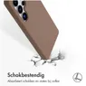 Accezz Liquid Silicone Backcover met MagSafe voor Samsung Galaxy S25 Ultra Lichtbruin