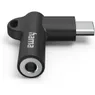 Hama USB-C – 3.5 mm Jack Socket Aux Adapter  90° Angled Plug Zwart