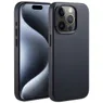 Accezz MagSafe Leather Backcover iPhone 15 Pro Zwart