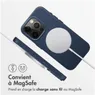 Accezz MagSafe Leather Backcover iPhone 15 Pro Blauw